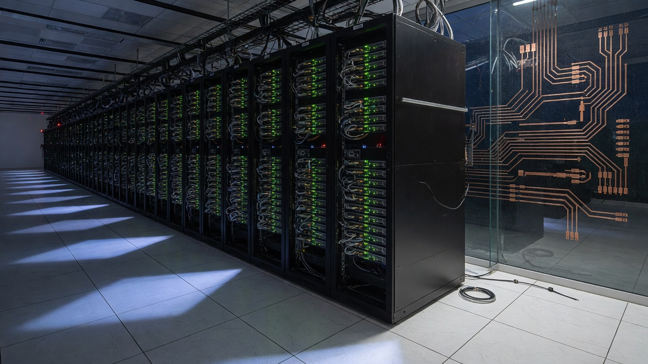 Private operations room with silent servers